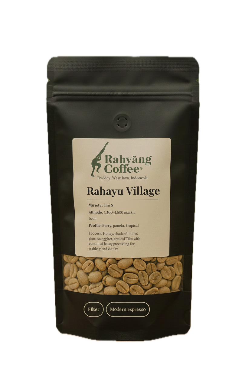 Rahayu Village natural process green coffee from Rahyang Coffee