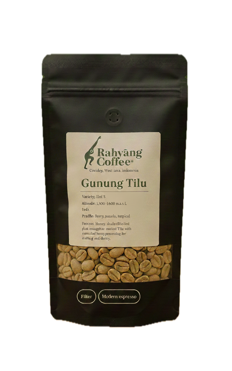 Gunung Tilu honey process green coffee from Rahyang Coffee